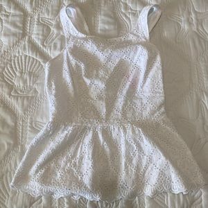 Lilly Pulitzer White Eyelet Top